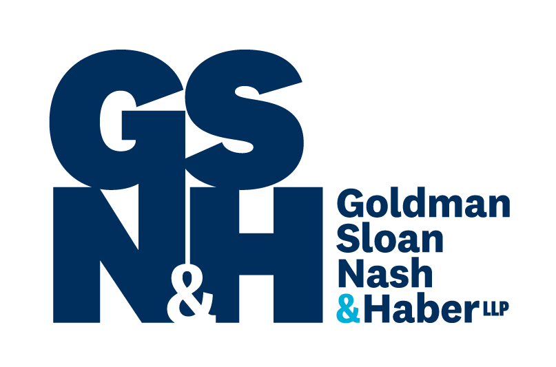 goldman sloan nash and haber logo dark blue